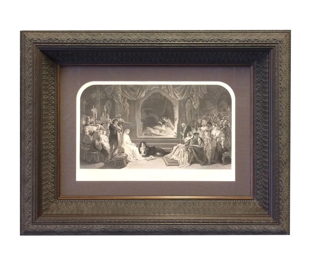 19th century print framed
