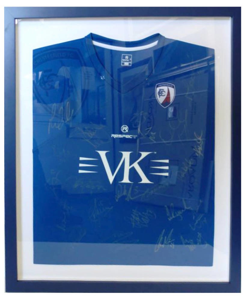 Chesterfield Football club shirt framed