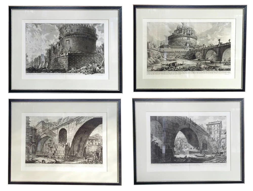 Giovanni Battista Piranesi etchings framed