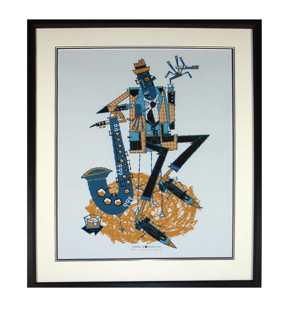 Art Print Framing - Blue Jay by Guy Burwell