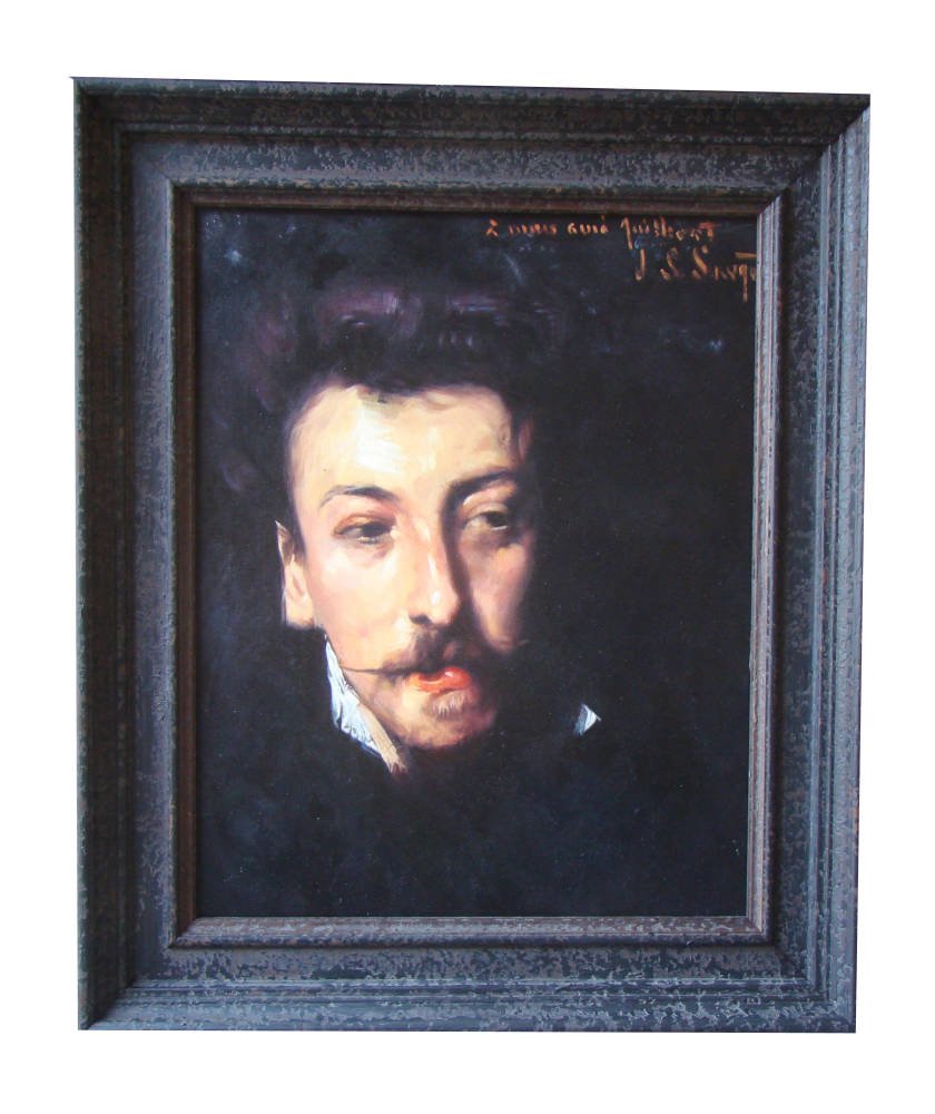 Aged frame oil painting reproduction oil painting framed - Singer Sargent Portrait Oil Painting Stretching Framing