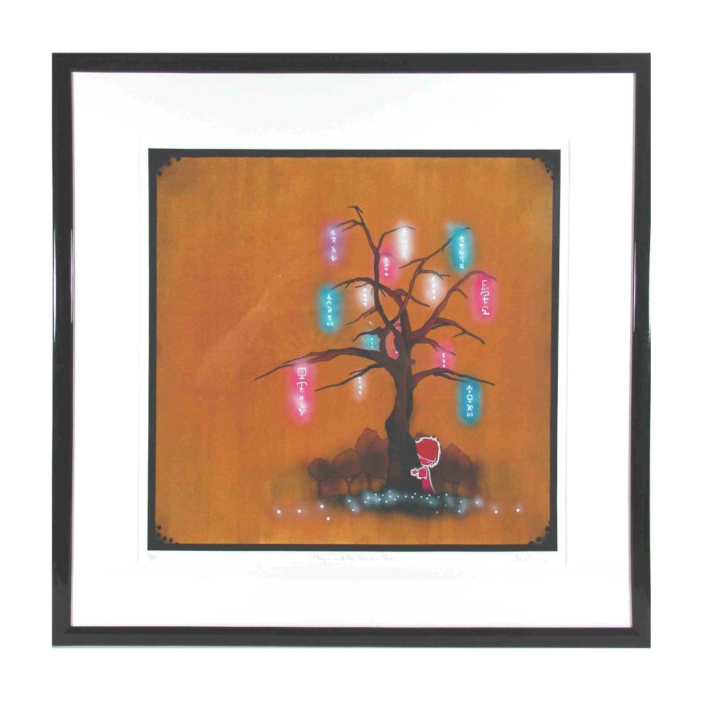 Modern black lacquered frame - Tom Lewis - Megan and the Shimmer Tree