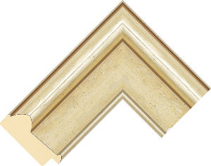 645305 Ivory LJS Canaletto Moulding  Chevron