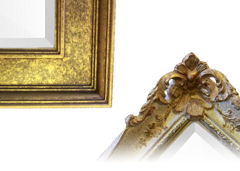 English Handmade Closed Corner Framed Mirrors