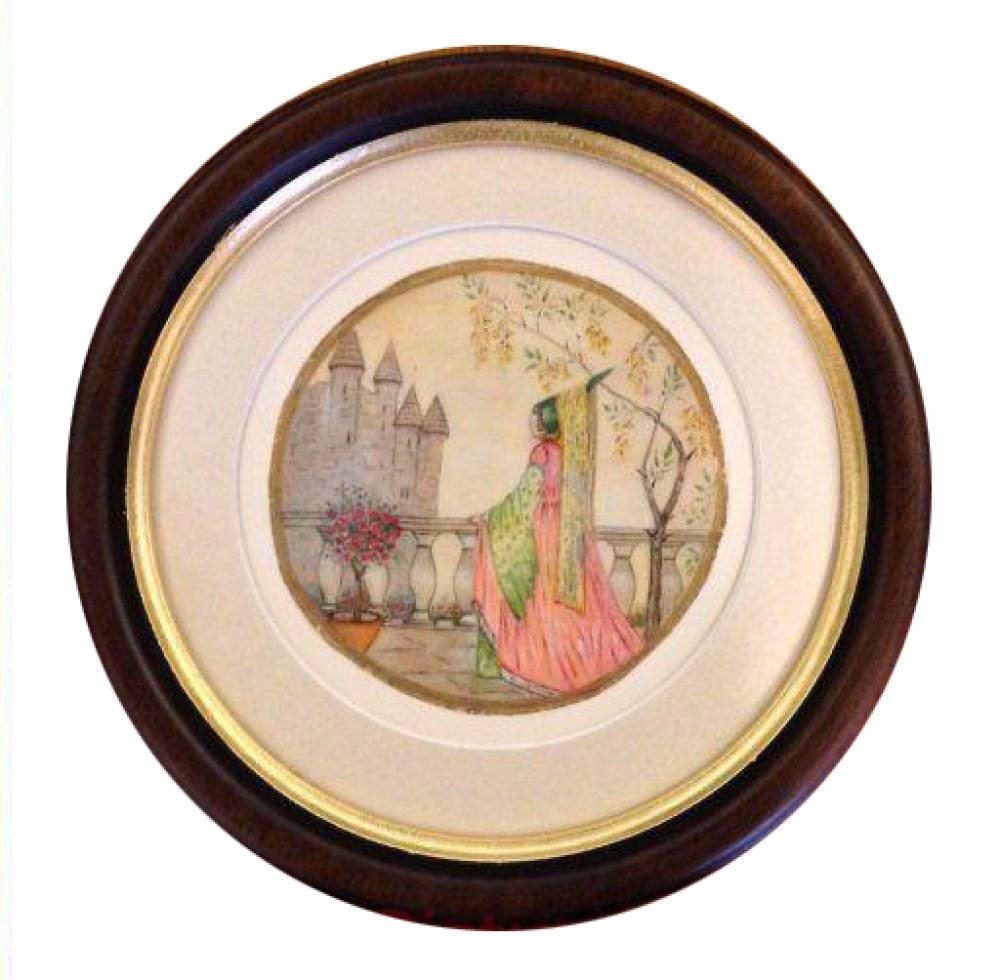 Beautiful circular artworks framed with Museum Glass and mounts