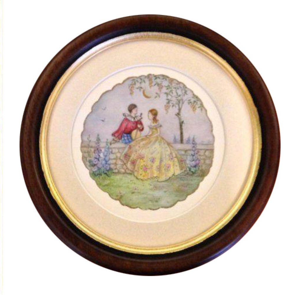 Beautiful circular artworks framed with Museum Glass and mounts