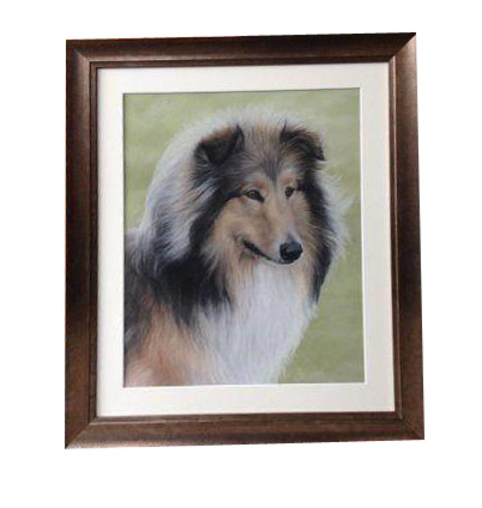 Exceptional dog pastel portrait picture