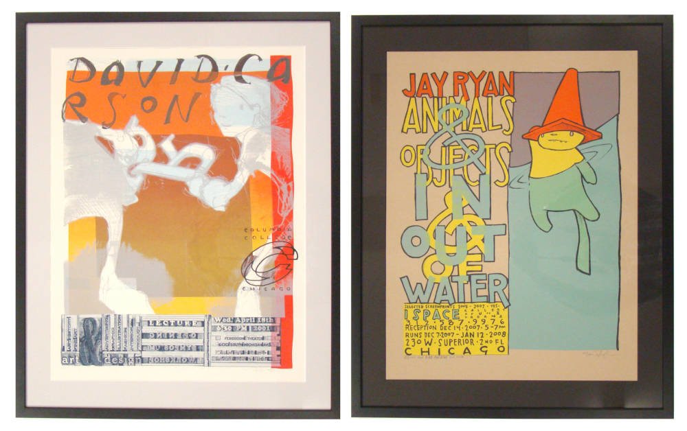 Framed pair simple black frames - Jay Ryan prints framed