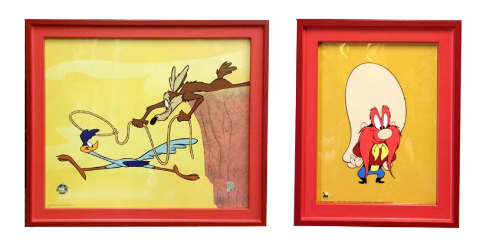 Framing derbyshire colourful cartoons film cell framing - Looney Tunes