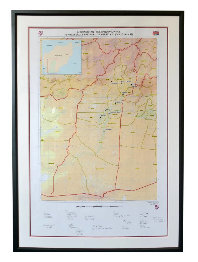 Map of Afghanistan - Helmand Province - Double mount