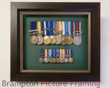Medal framing with Museum Grade Tru Vue Glazing