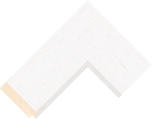 Corner sample of White Mountslip Ayous Frame Moulding