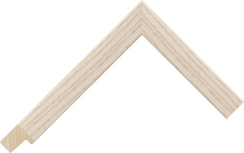Corner sample of Ivory Flat Ash Frame Moulding