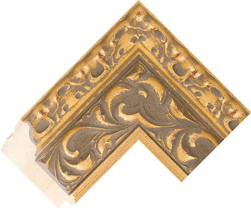 Corner sample of Gold Spoon Pulai Frame Moulding