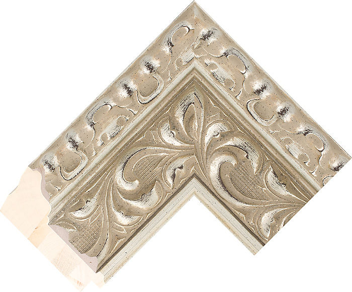 106mm Wide Silver Spoon Pine Picture Frame Moulding 123360358