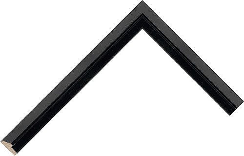 Corner sample of Black Mountslip Ayous Frame Moulding