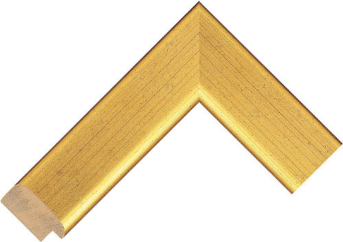 Corner sample of Gold Cushion Jelutung Frame Moulding