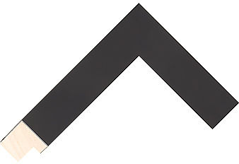 Corner sample of Black Flat Jenitri Frame Moulding