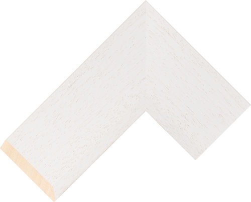 Corner sample of White Mountslip Ayous Frame Moulding