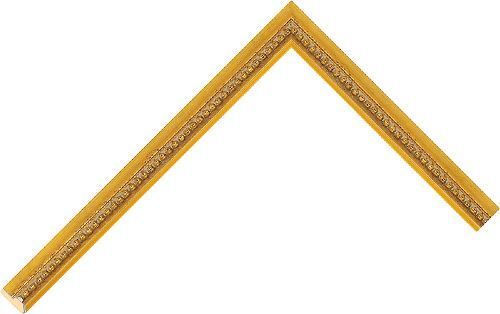 Corner sample of Gold Mountslip Ayous Frame Moulding