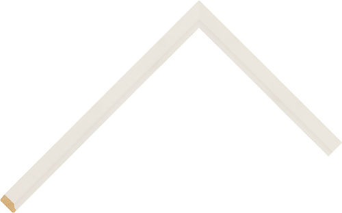 Corner sample of White Slip Obeche Frame Moulding