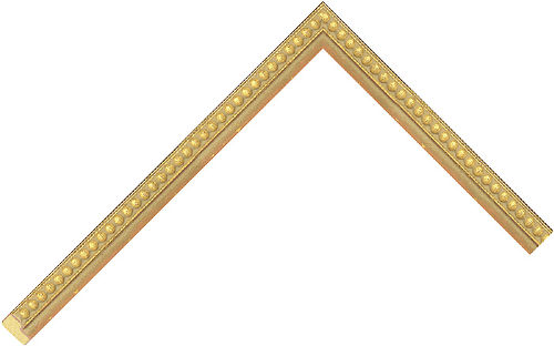 Corner sample of Gold Slip Obeche Frame Moulding