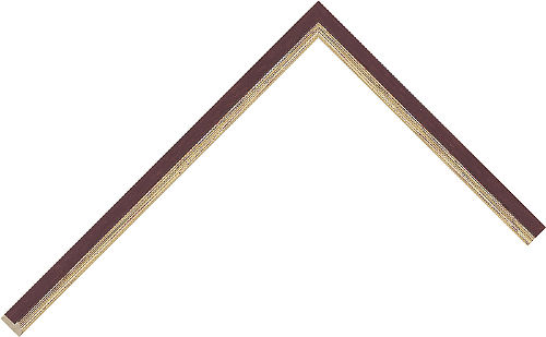 Corner sample of Gold Mountslip Obeche Frame Moulding