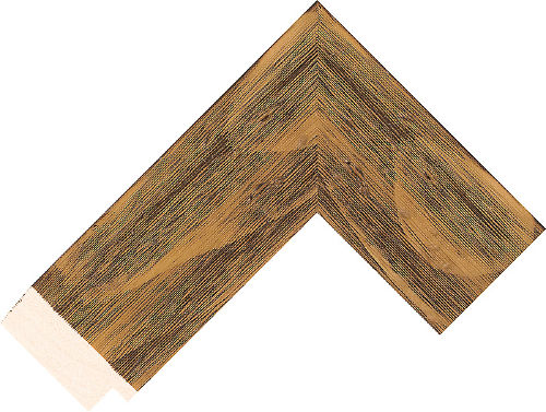 Corner sample of Medium Oak Flat Radiata Pine Frame Moulding
