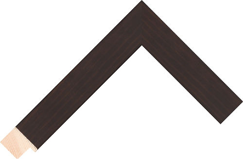 Corner sample of Wenge Flat Pine Frame Moulding