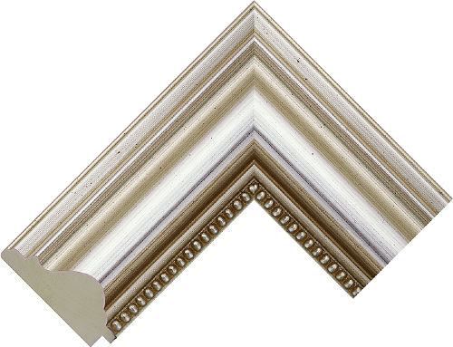 Corner sample of Silver Reverse Meranti Frame Moulding