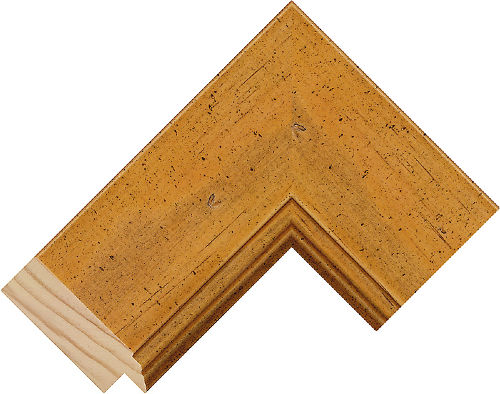 Corner sample of Mid Oak Flat Radiata Pine Frame Moulding