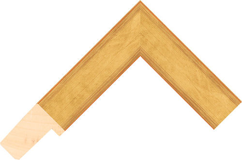 Corner sample of Gold+Orange Flat Pine Frame Moulding