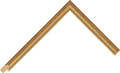 Corner sample of Gold Hockey Ayous Frame Moulding