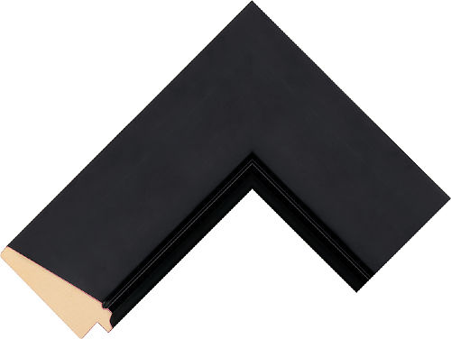 Corner sample of Black Reverse Durian Frame Moulding