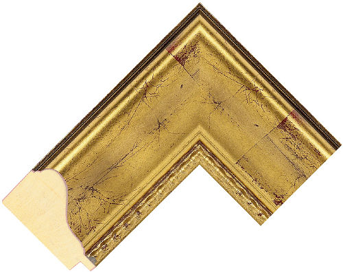 Corner sample of Gold Scoop Jenitri Frame Moulding