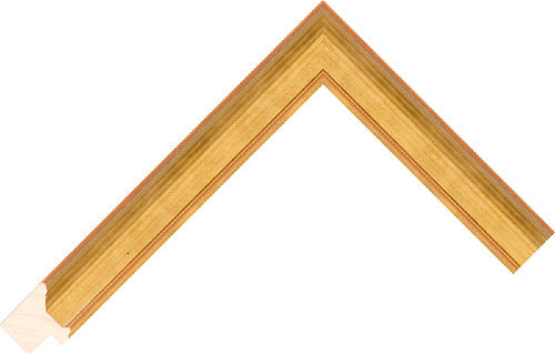 Corner sample of Warm Gold Spoon Radiata Pine Frame Moulding