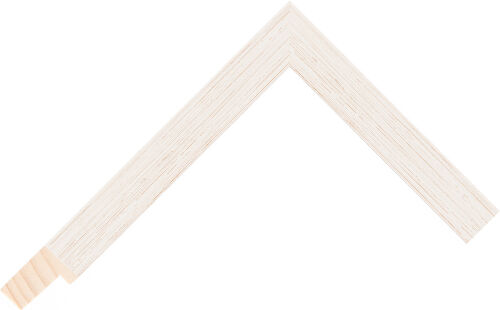 Corner sample of Ivory Flat Taeda Pine Frame Moulding