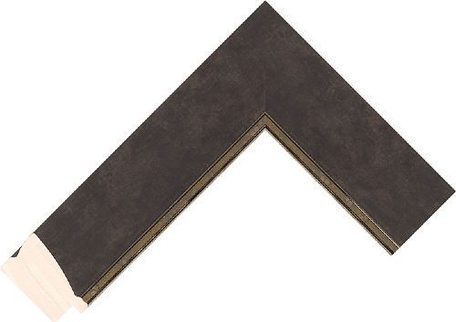 Corner sample of Pewter Cushion Taeda Pine Frame Moulding