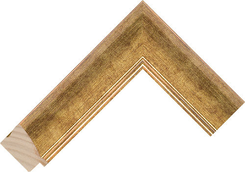 Corner sample of Gold Cushion Taeda Pine Frame Moulding