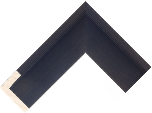 Corner sample of Black Float Radiata Pine Frame Moulding