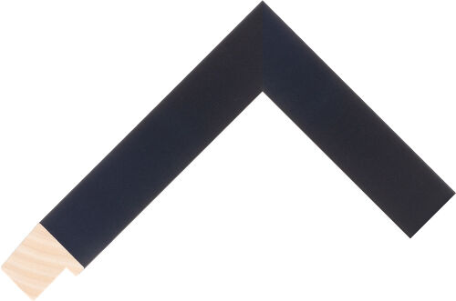 Corner sample of Black Flat Pine FJ Frame Moulding