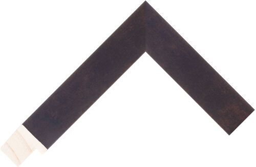 Corner sample of Dark Grey Flat Radiata Pine Frame Moulding