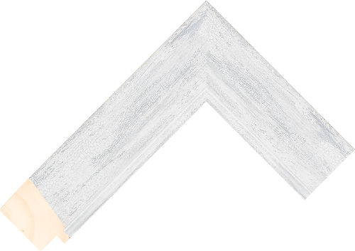 Corner sample of Grey Bevel Taeda Pine Frame Moulding