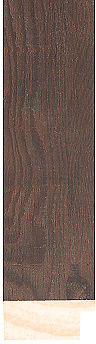 Corner sample of Walnut Flat Radiata Pine Frame Moulding