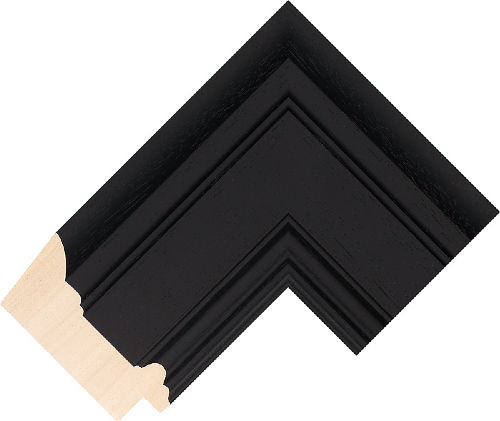 Corner sample of Black Spoon Ayous Frame Moulding