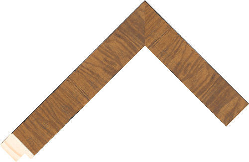 Corner sample of Medium Oak Flat Taeda Pine Frame Moulding