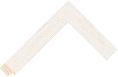 Corner sample of Ivory Flat Taeda Pine Frame Moulding