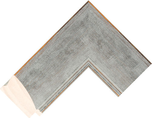 Corner sample of Silver Cushion Taeda Pine Frame Moulding
