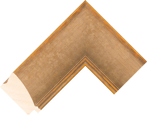 Corner sample of Bronze Cushion Taeda Pine Frame Moulding