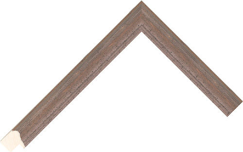 Corner sample of Grey Scoop Pine & Spruce Frame Moulding